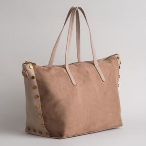 Leather and Suede Weekender Bag